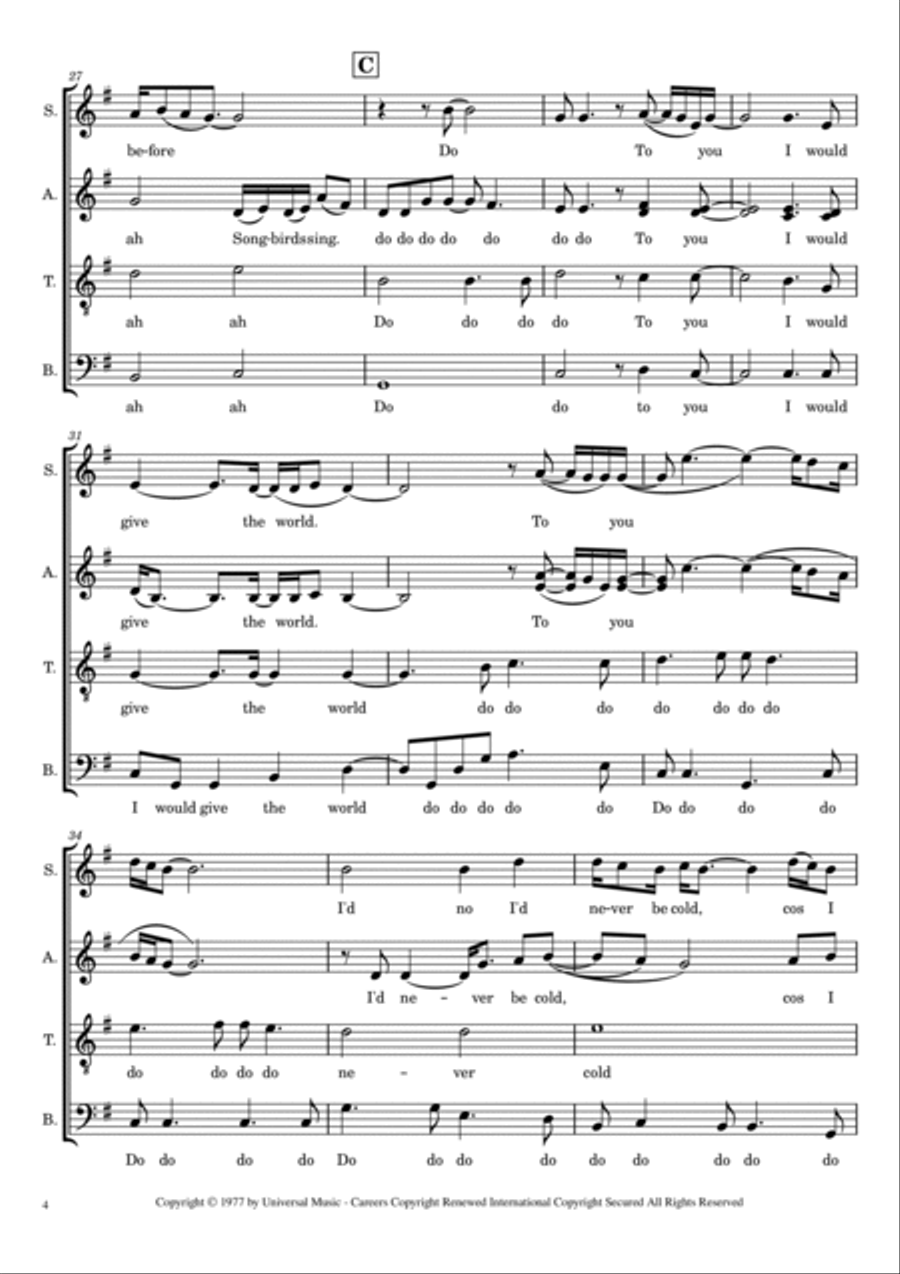Songbird 4-Part scores gallery preview page 4