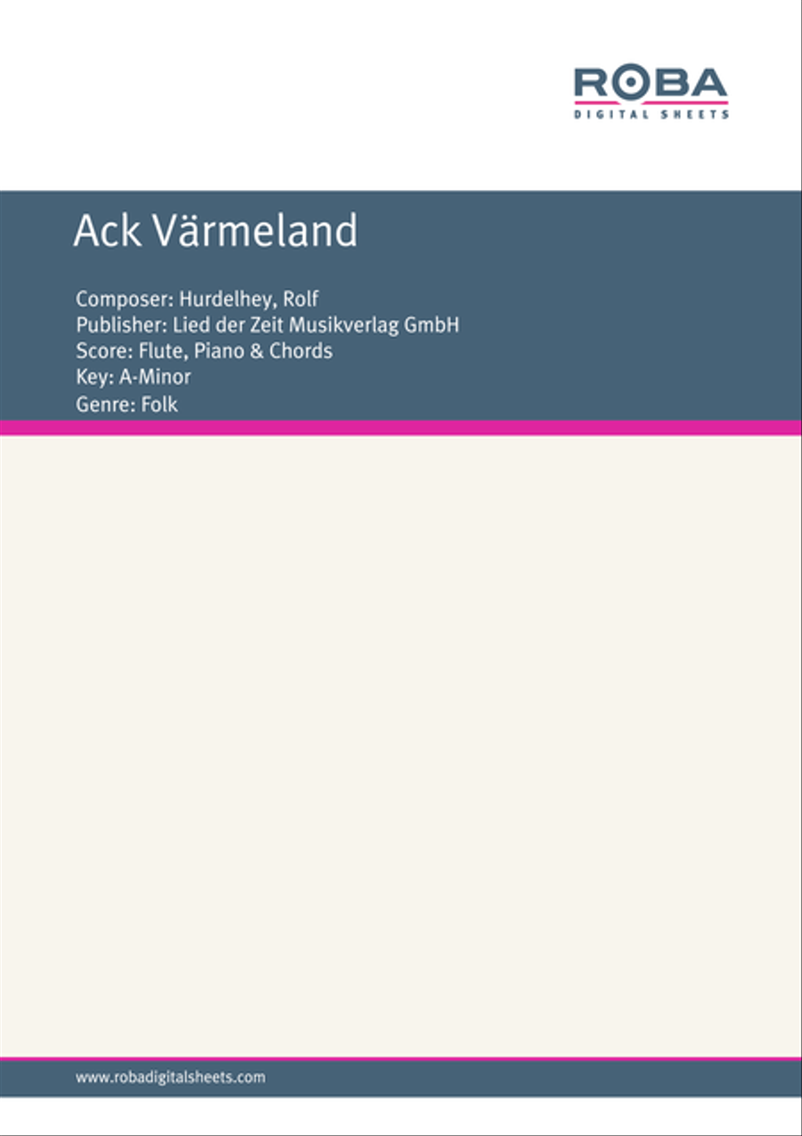 Ack Varmeland Flute Solo scores gallery preview page 1