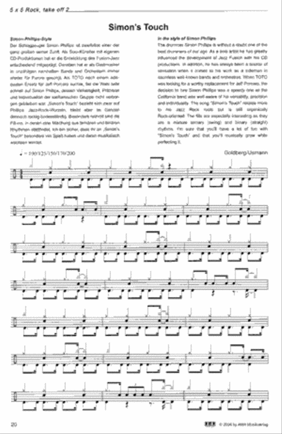 5x5 Rock Take Off 2 Drum Set scores gallery preview page 2