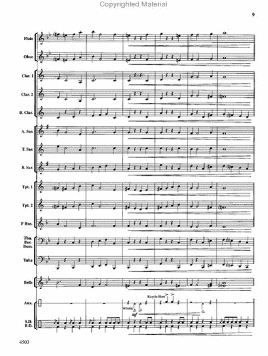Antique Car Parade Concert Band scores gallery preview page 10