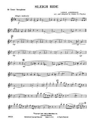 Book cover for Sleigh Ride: B-flat Tenor Saxophone