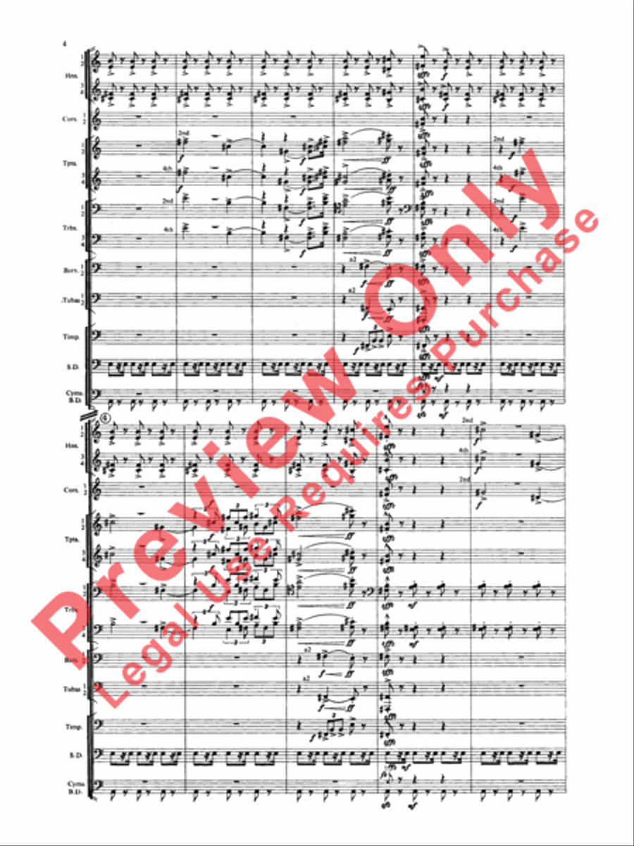 Symphony for Brass and Percussion (score only) Concert Band scores gallery preview page 7