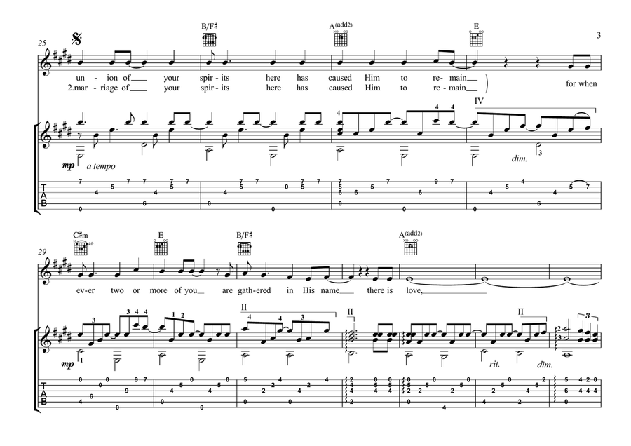 Wedding Song (There Is Love) Acoustic Guitar scores gallery preview page 3