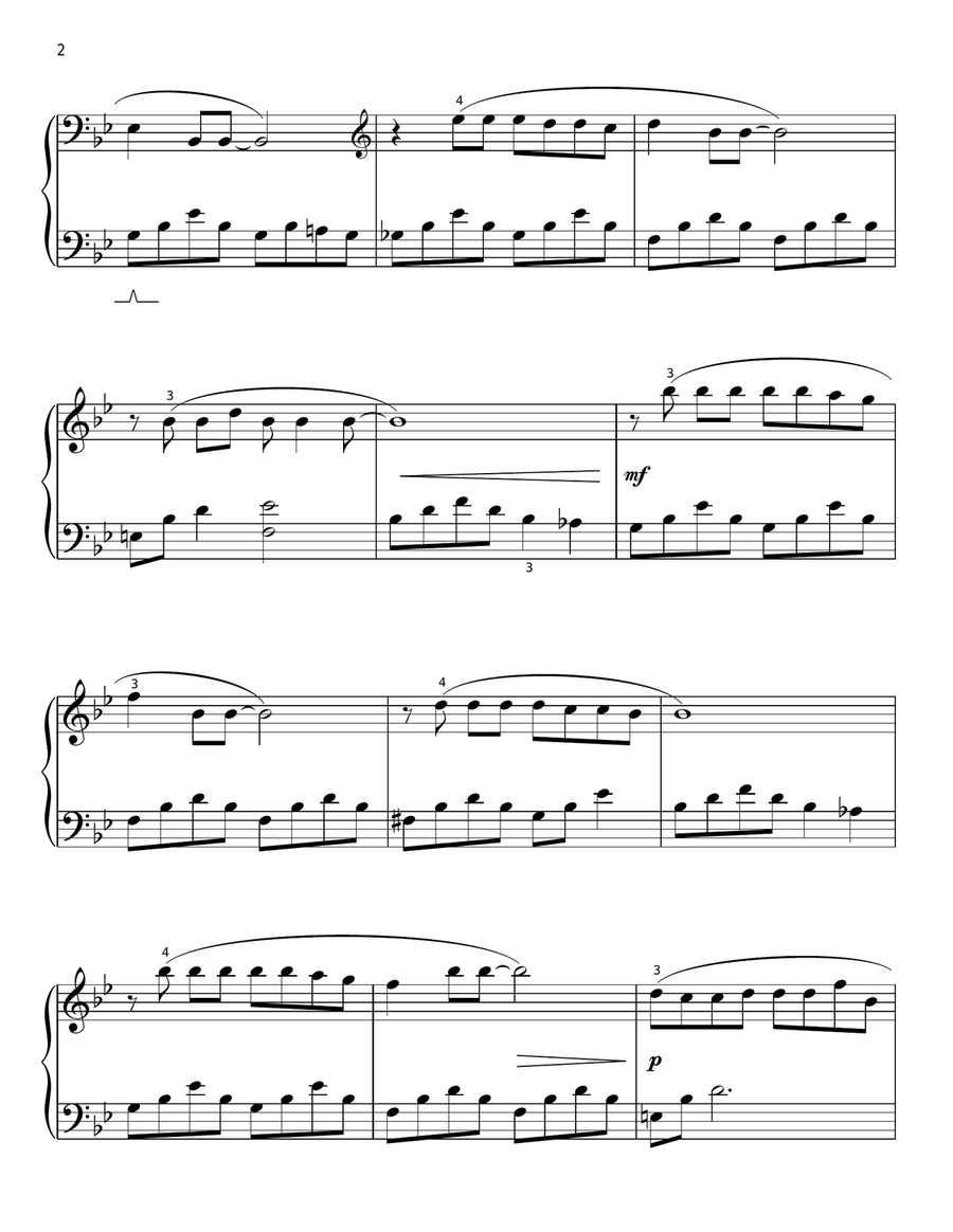 Make You Feel My Love [Classical version] (arr. Phillip Keveren) Easy Piano scores gallery preview page 2