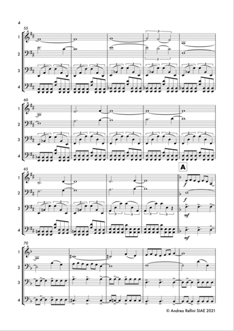 L'ULTIMA ORA (Cello Quartet - 4 cellos) String Quartet scores gallery preview page 5