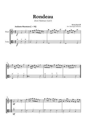 Book cover for Rondeau from "Abdelazer Suite" by Henry Purcell - For Flute and Viola (D minor)