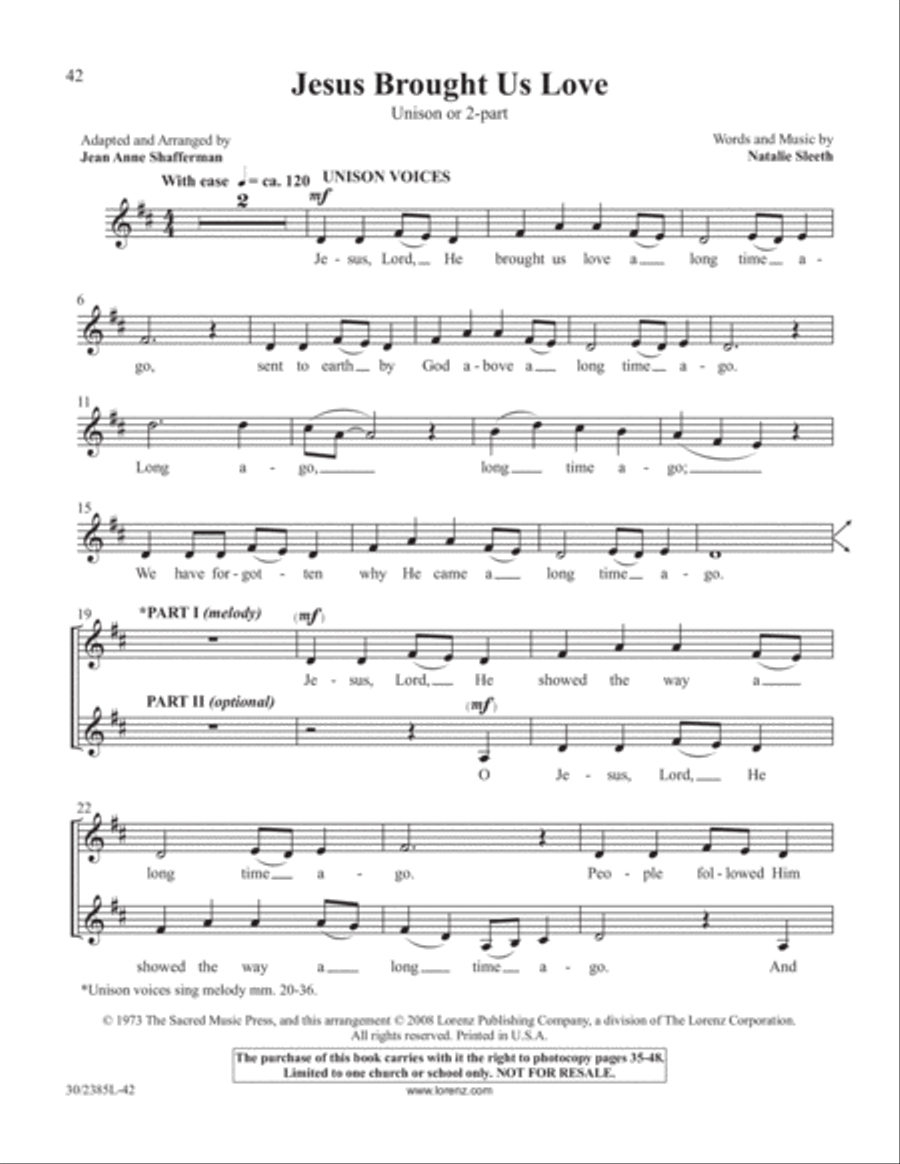 Simply Natalie Sleeth Unison Choir scores gallery preview page 43