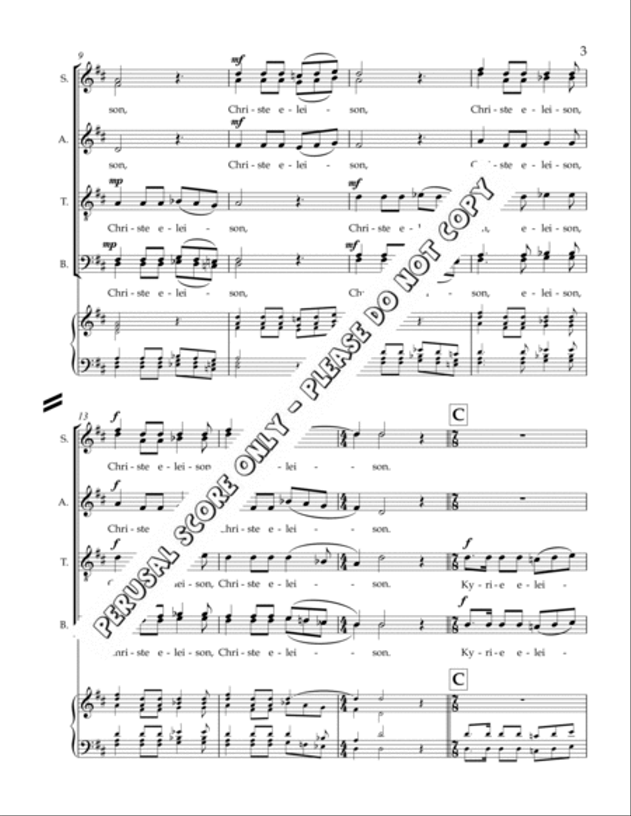 Missa Brevis 4-Part scores gallery preview page 3