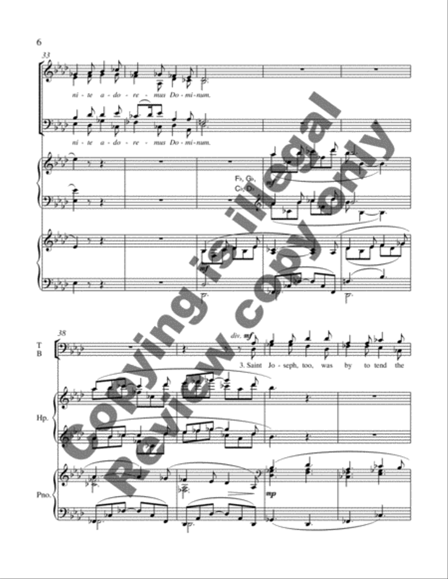 The Snow Lay on the Ground 4-Part scores gallery preview page 15