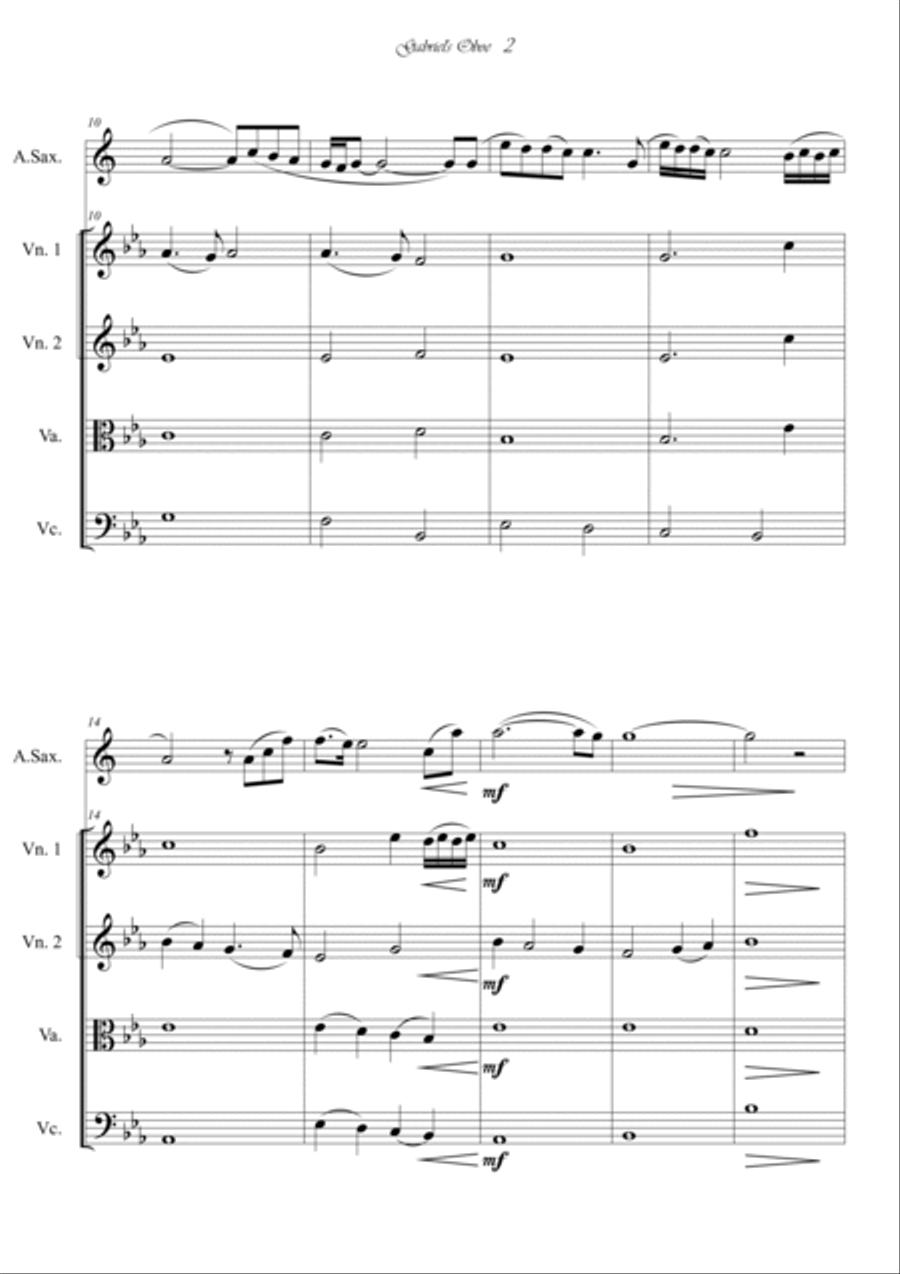 Gabriel's Oboe Small Ensemble scores gallery preview page 2