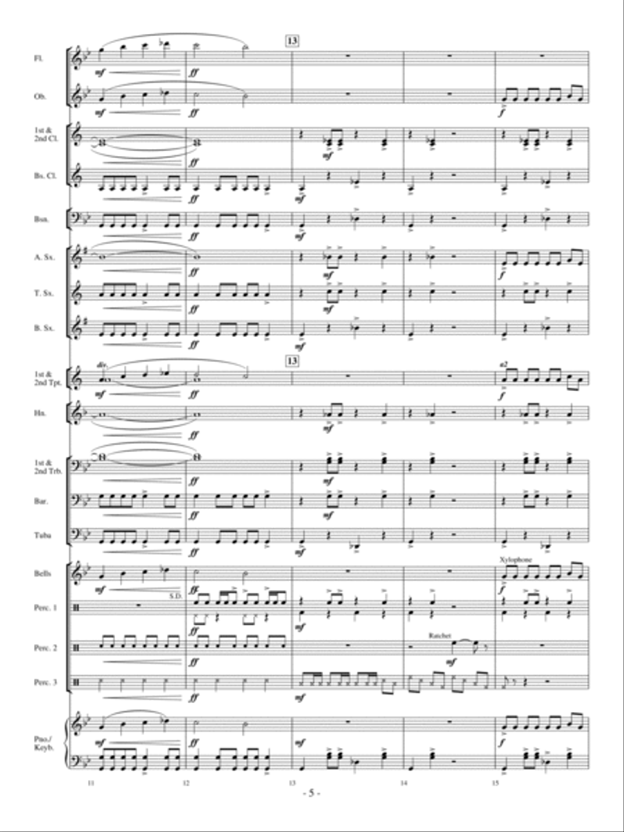 Ghost In The Attic Concert Band scores gallery preview page 4