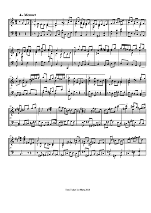 Menuet (movement of baroque suite nº18 in C Major for piano of Toni Tudurí)