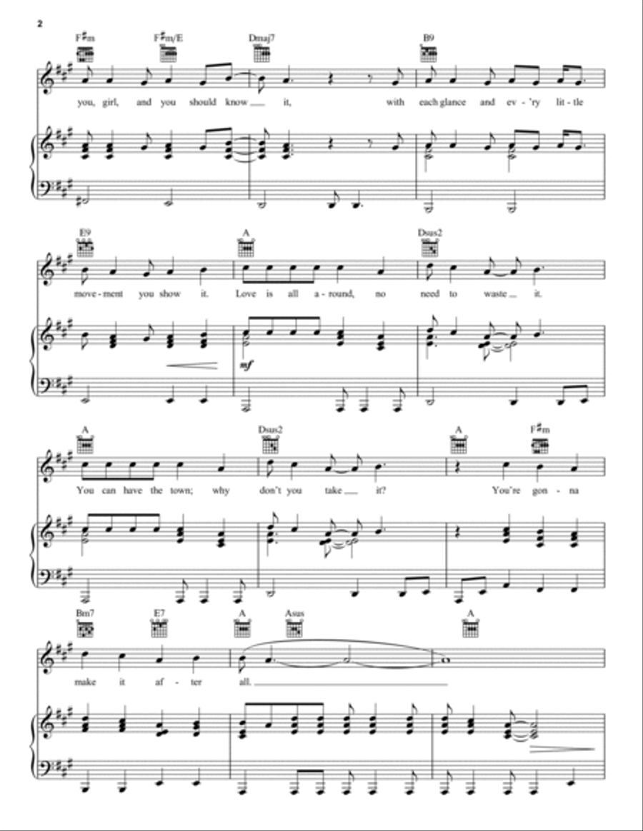 Love Is All Around (Theme from The Mary Tyler Moore Show) Piano, Vocal, Guitar scores gallery preview page 2