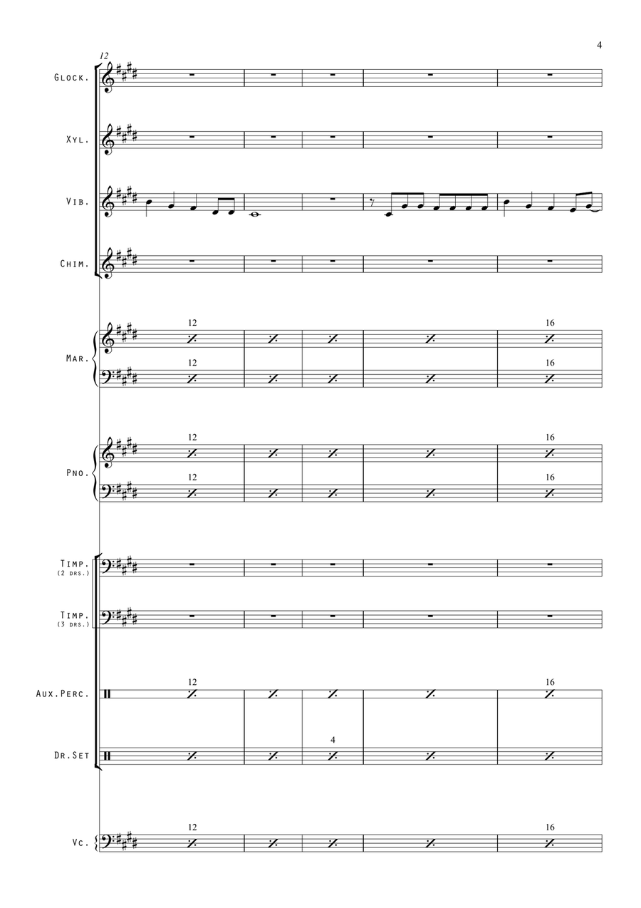 Somebody That I Used To Know - Score Only Percussion Ensemble scores gallery preview page 5
