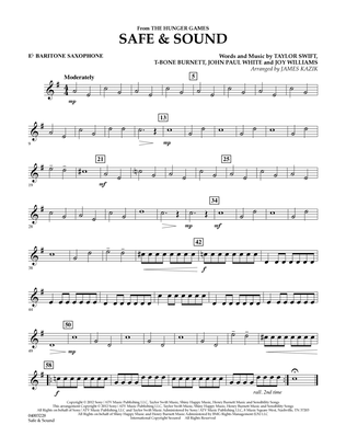 Safe & Sound (from The Hunger Games) - Eb Baritone Saxophone