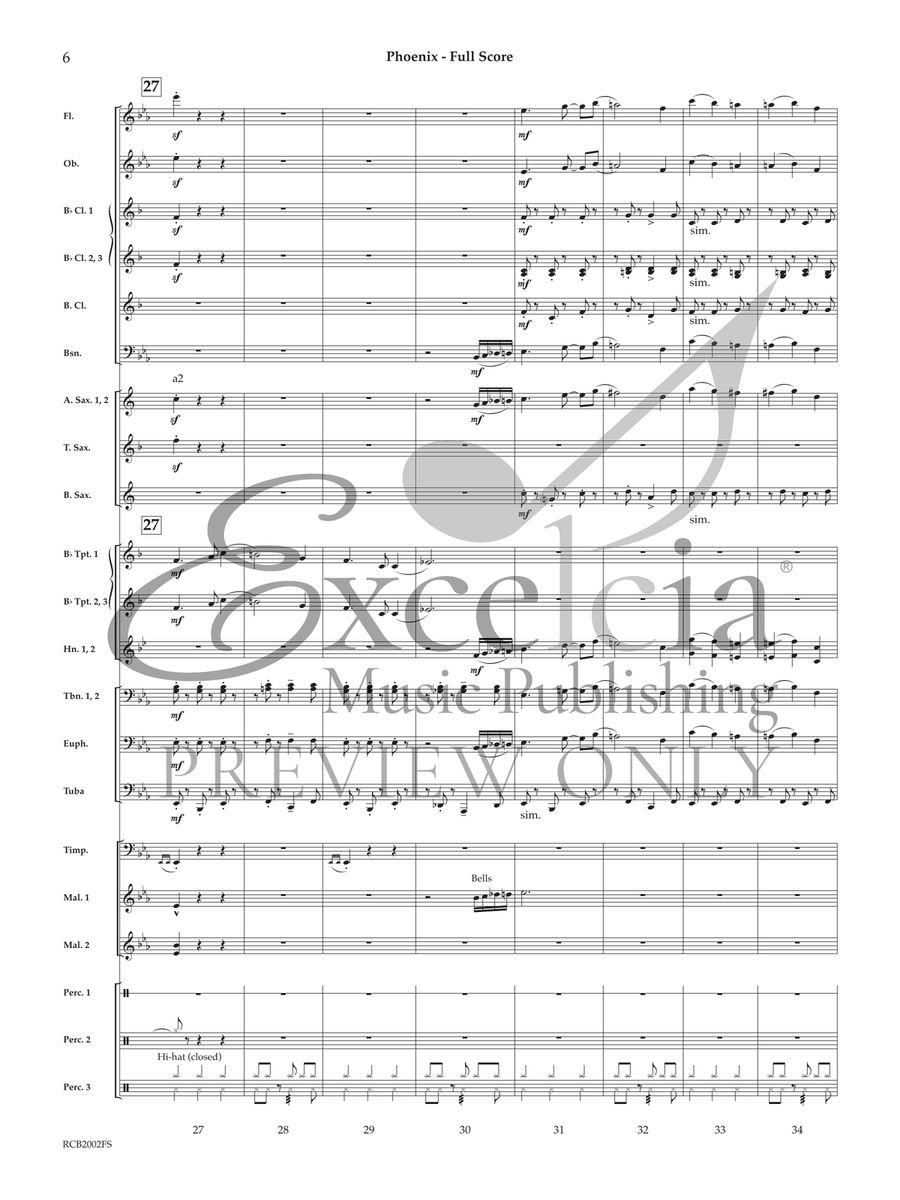 Phoenix (Score) Concert Band scores gallery preview page 7