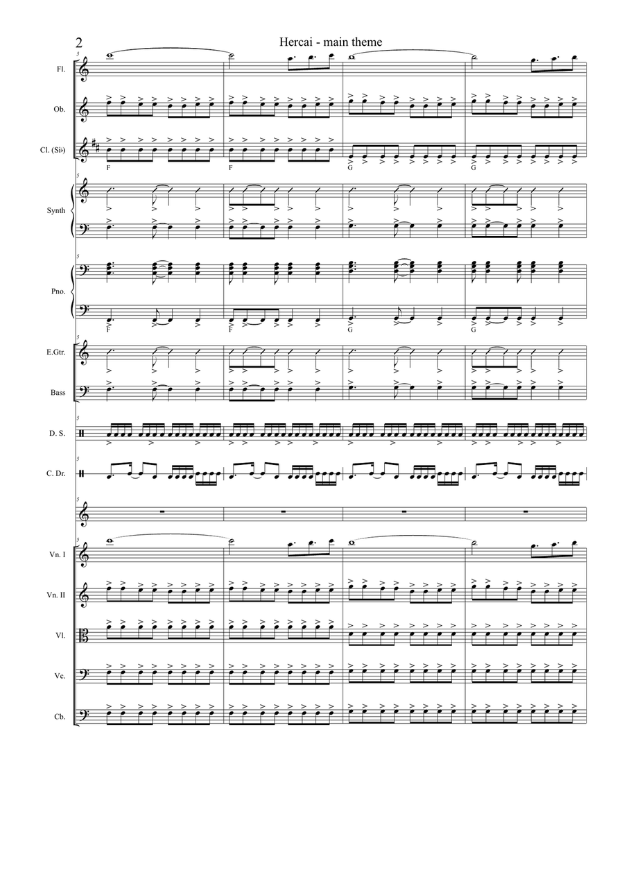 Hercai Dizisi Jenerik Chamber Orchestra scores gallery preview page 2