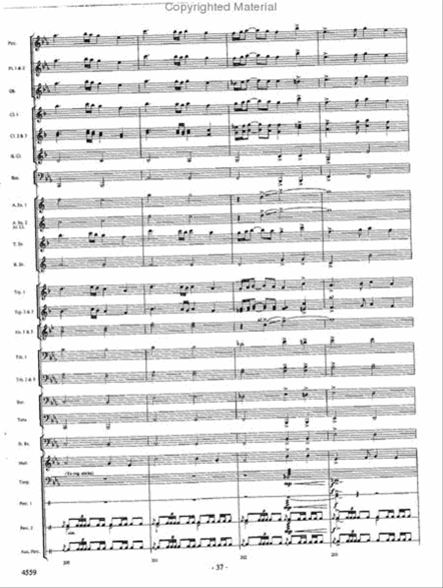 Into the Raging River Into the Raging River Concert Band scores gallery preview page 36