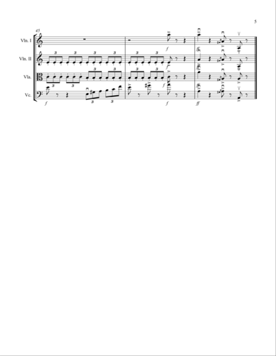 Romanza Piccola String Quartet scores gallery preview page 5