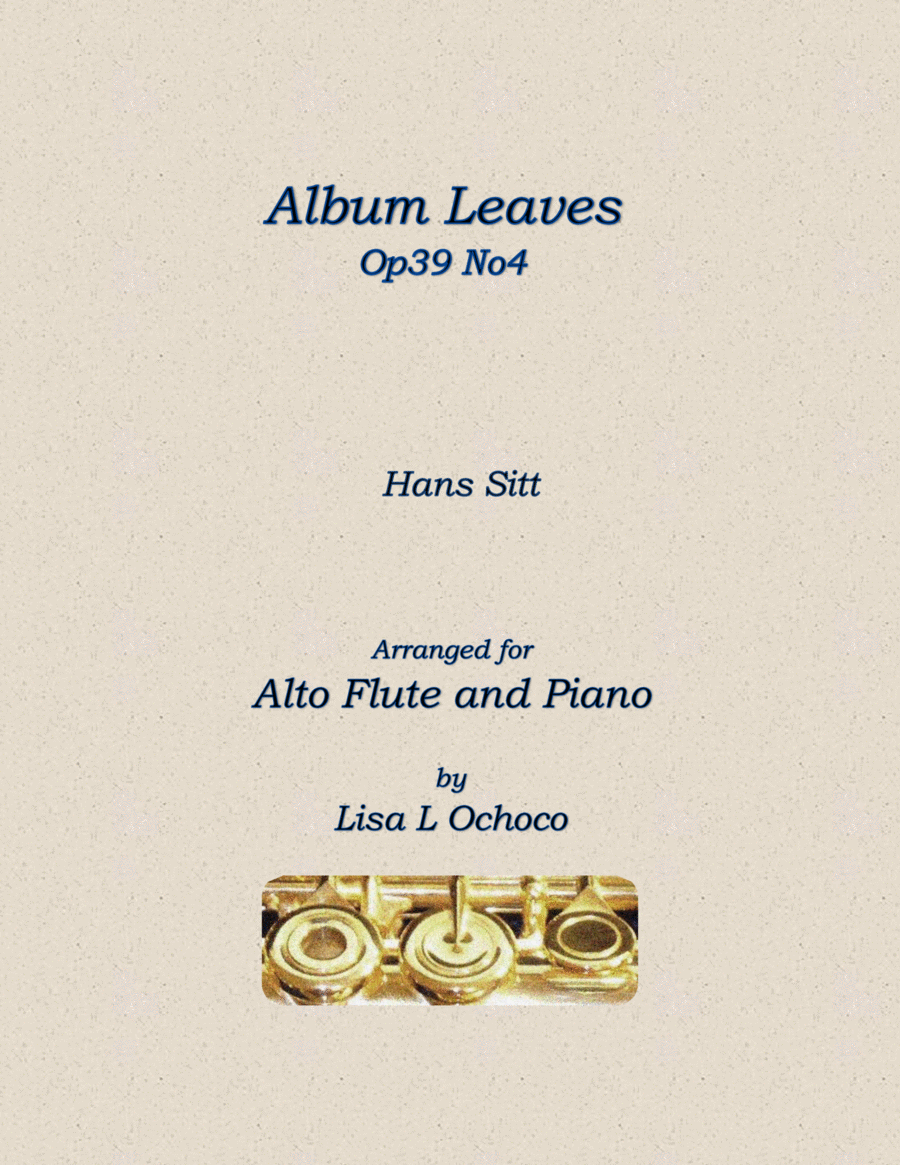 Album Leaves Op39 No4 for Alto Flute and Piano image number null