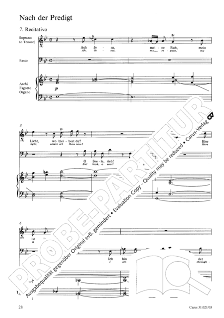 Lord my God, my heart and soul were sore distressed (Ich hatte viel Bekummernis) STB scores gallery preview page 29