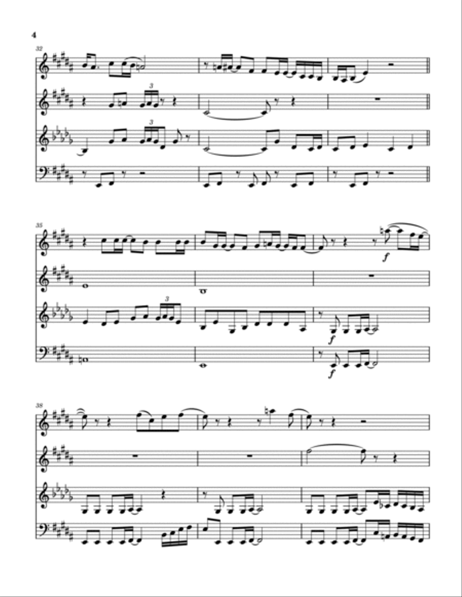 Love Is Powerful Woodwind Quartet scores gallery preview page 5