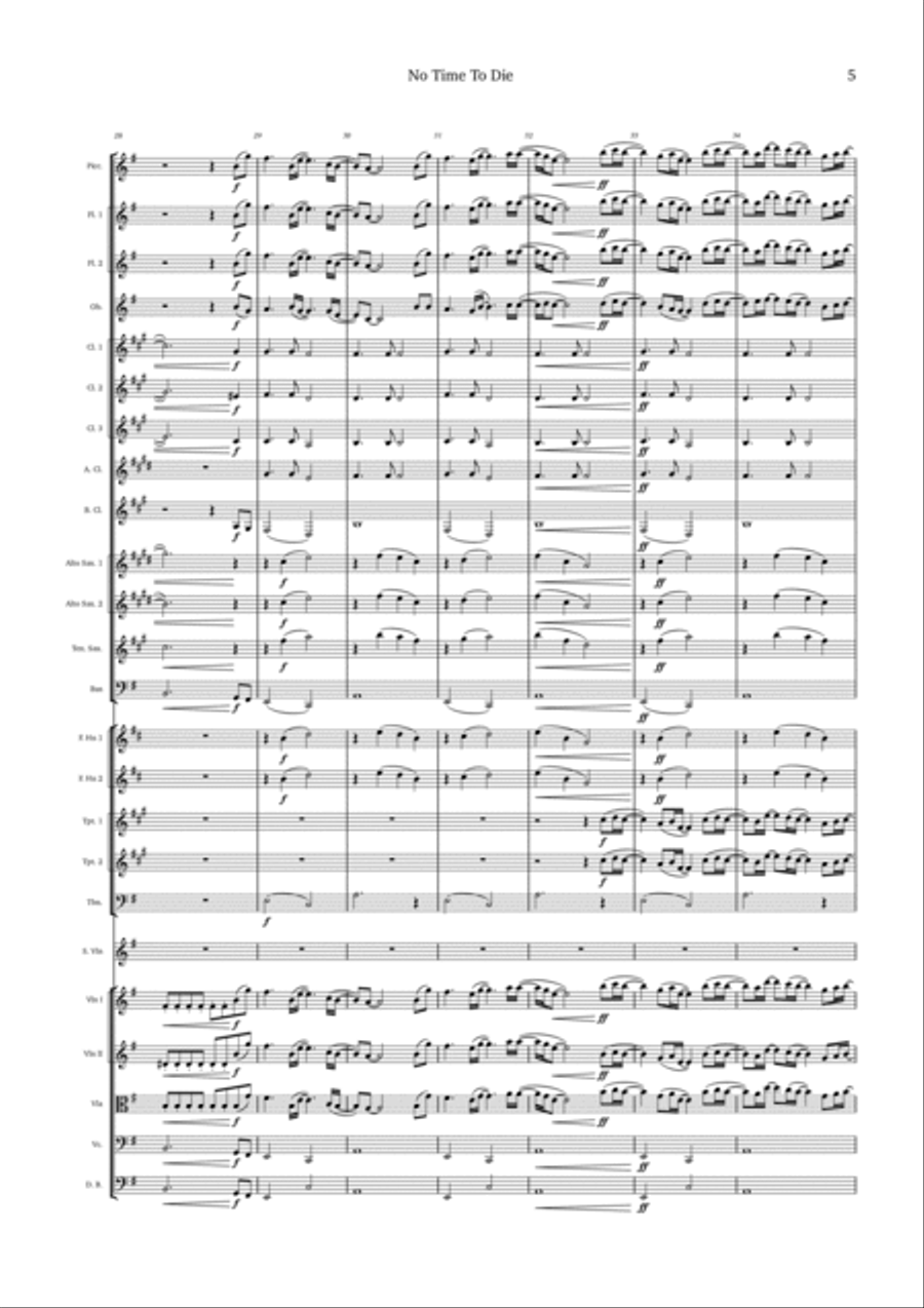 No Time To Die Full Orchestra scores gallery preview page 5