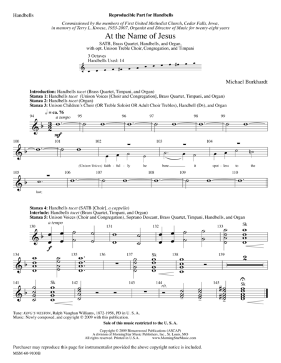 At the Name of Jesus Choir scores gallery preview page 1