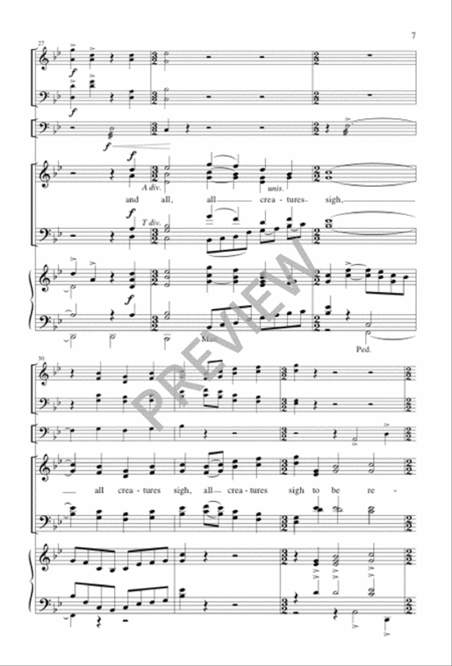 Come Forth to Be Renewed 4-Part scores gallery preview page 7