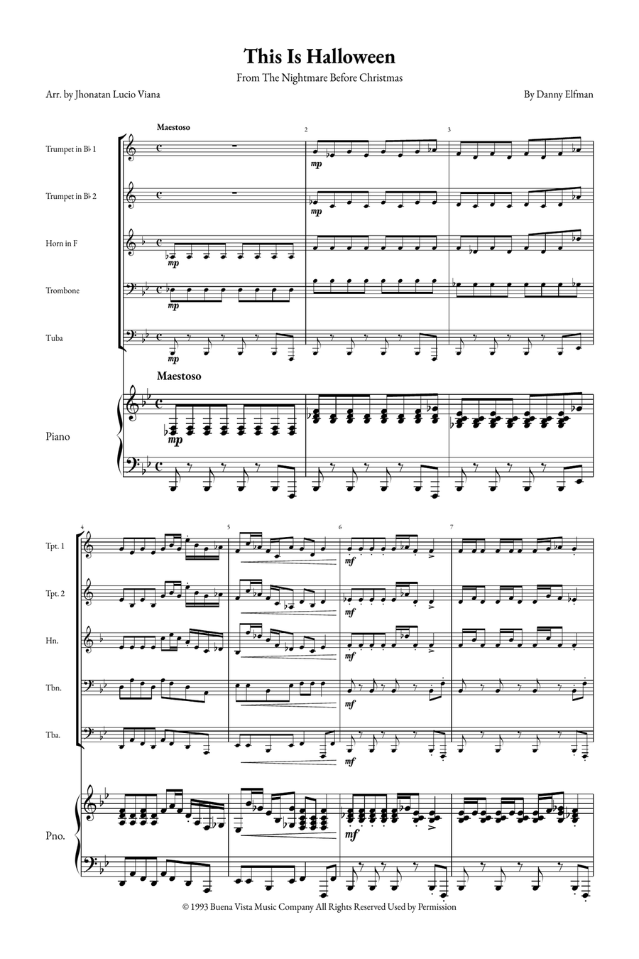 This Is Halloween Small Ensemble scores gallery preview page 1