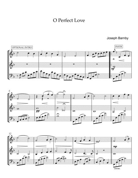 O Perfect Love (String Trio, 2 Violins and Cello) image number null