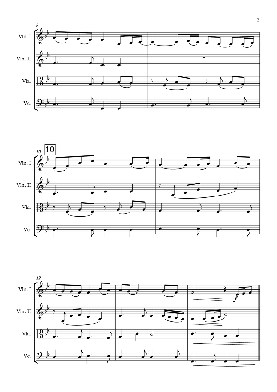 Happy New Year String Quartet scores gallery preview page 4