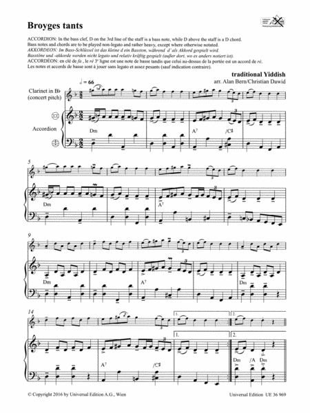 Klezmer Duets Clarinet - Sheet Music