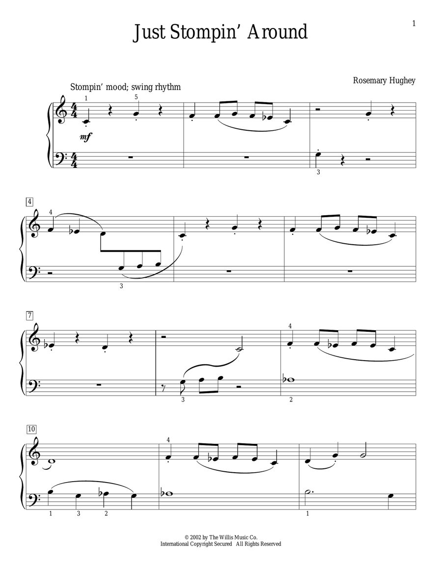 Just Stompin' Around Just Stompin' Around Piano Method scores gallery preview page 1