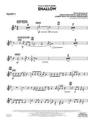 Book cover for Shallow (from A Star Is Born) (arr. Paul Murtha) - Trumpet 3