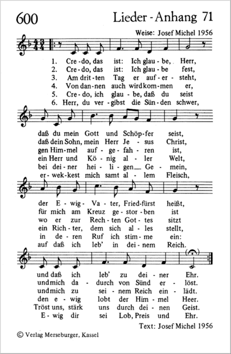 Anhang 77: Melodieheft Choir scores gallery preview page 2