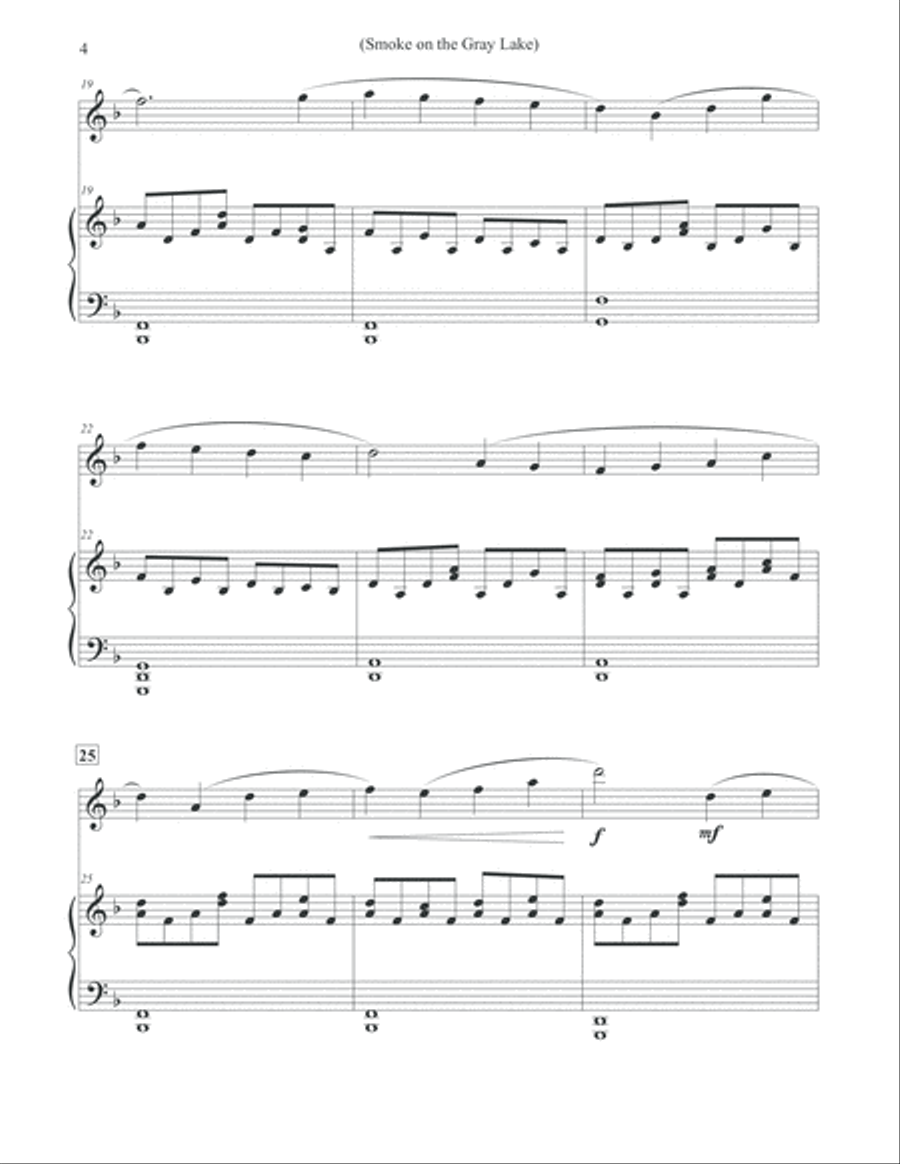 Smoke on the Gray Lake - Flute & Piano Flute Solo scores gallery preview page 4