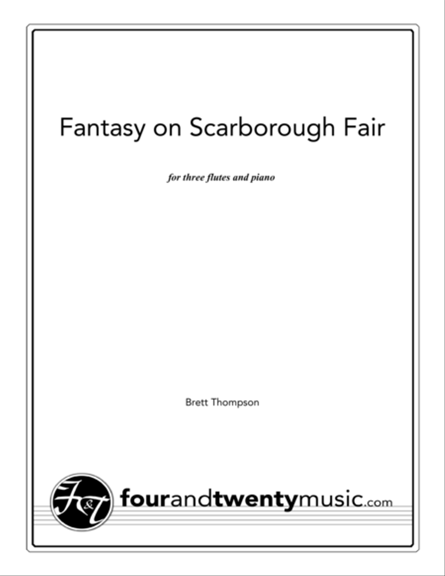 Fantasy on Scarborough Fair for three flutes and piano Flute Solo scores gallery preview page 1