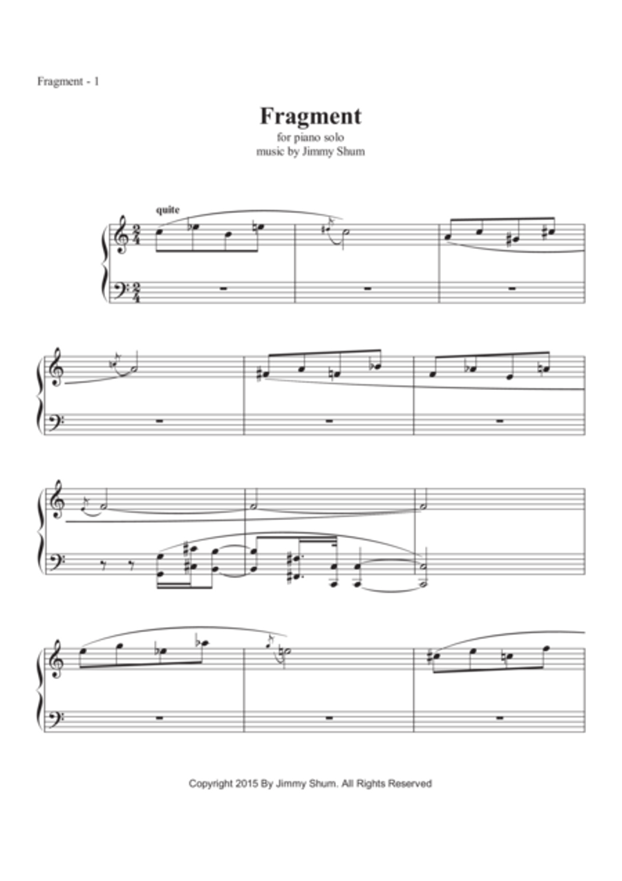 Fragment Fragment Piano Solo scores gallery preview page 2
