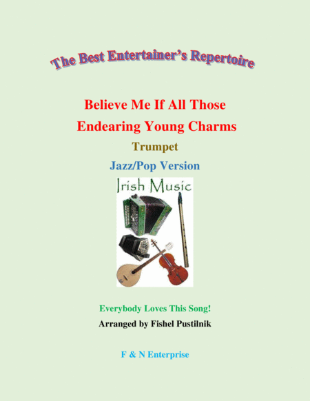 "Believe Me If All Those Endearing Young Charms" for Trumpet (with Background Track)-Jazz/Pop Versio image number null