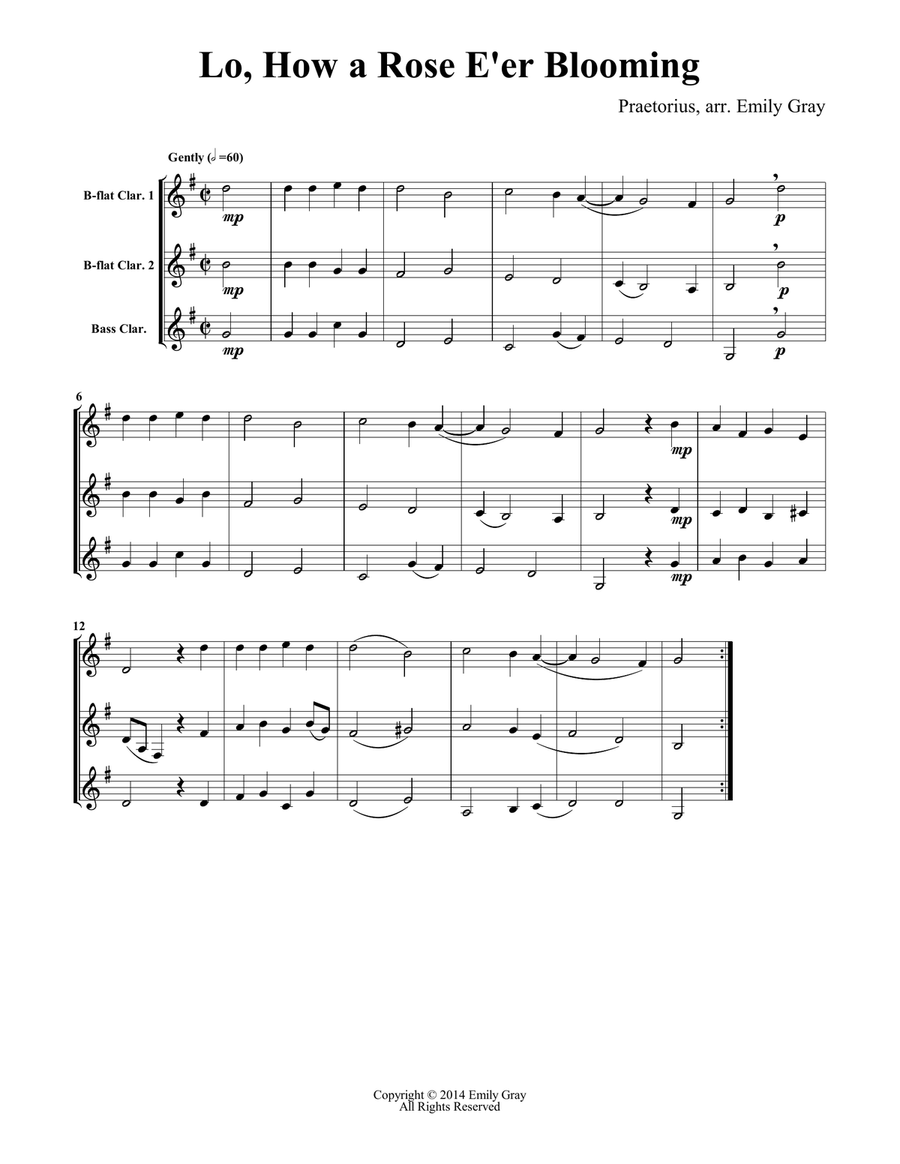 Two B-flats And Bass: Clarinet Trios - The Christmas Volume Clarinet Trio scores gallery preview page 5