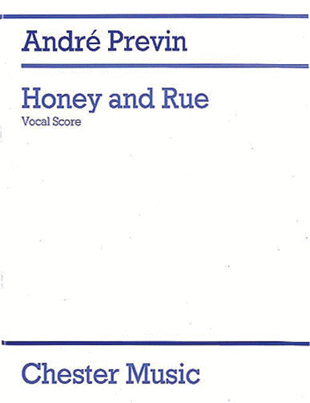 Honey And Rue (Vocal Score)