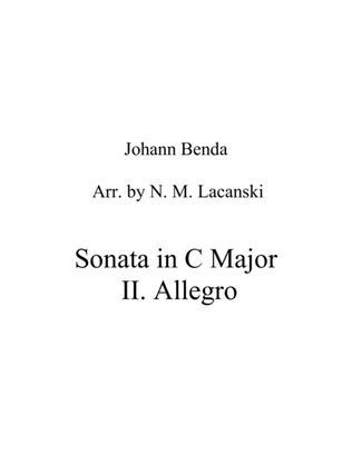 Book cover for Sonata in C Major Movement 2 Allegro