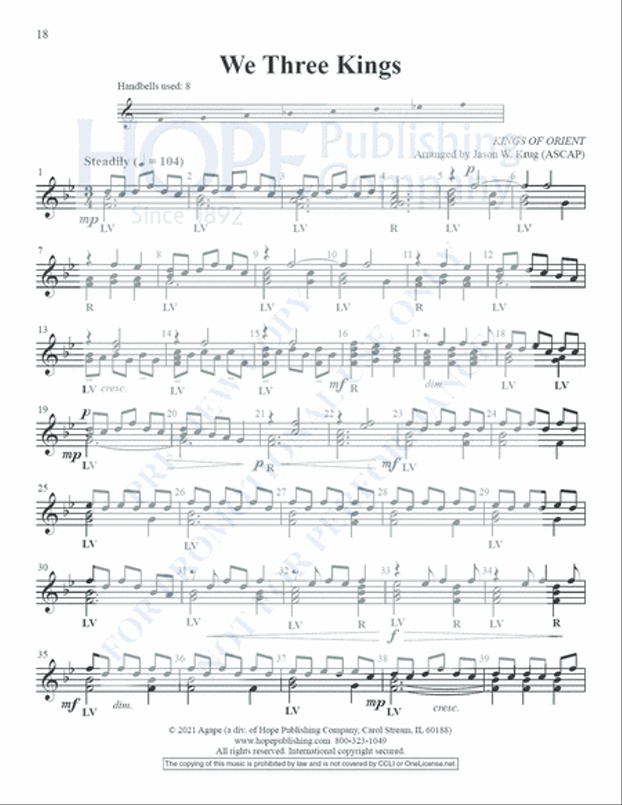 Small-ER But Mighty, Vol. 1 for Christmas Repoducible Handbell Choir scores gallery preview page 19