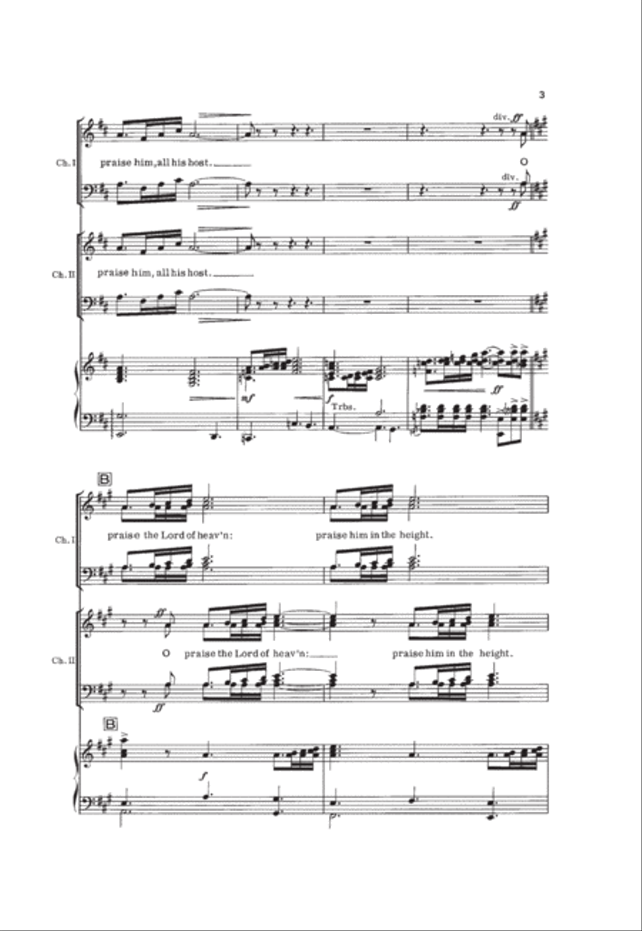O praise the Lord of heaven 4-Part scores gallery preview page 3