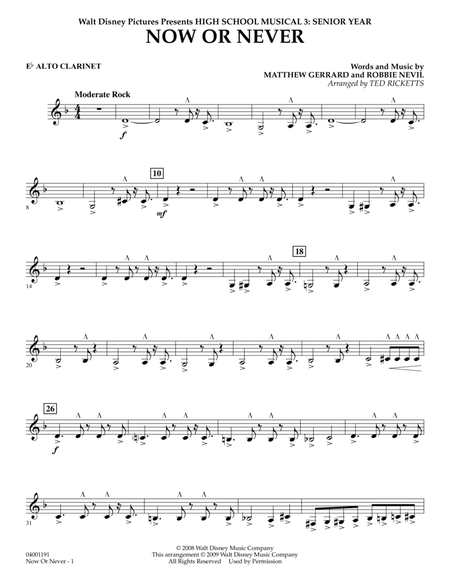 Now or Never (from High School Musical 3) - Eb Alto Clarinet