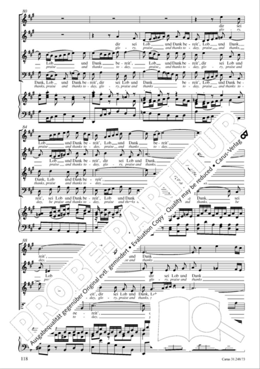 Christmas Oratorio (Weihnachtsoratorium, Teile IV-VI) 4-Part scores gallery preview page 39