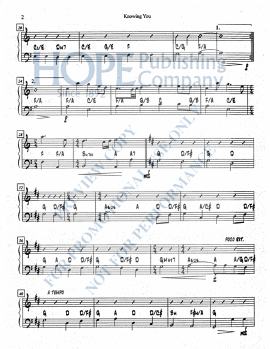 Knowing You Knowing You Choir scores gallery preview page 10