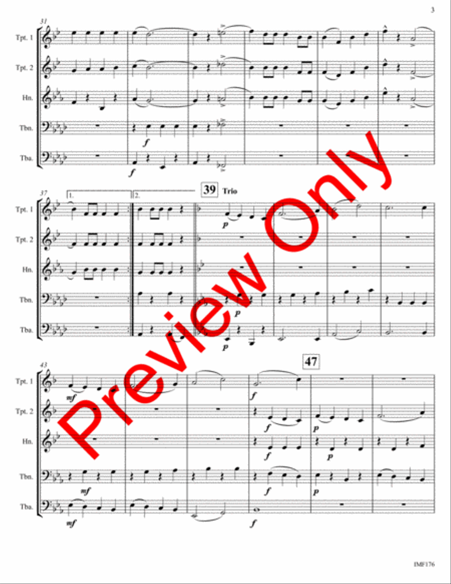 The False Alarm Brass Quintet scores gallery preview page 6
