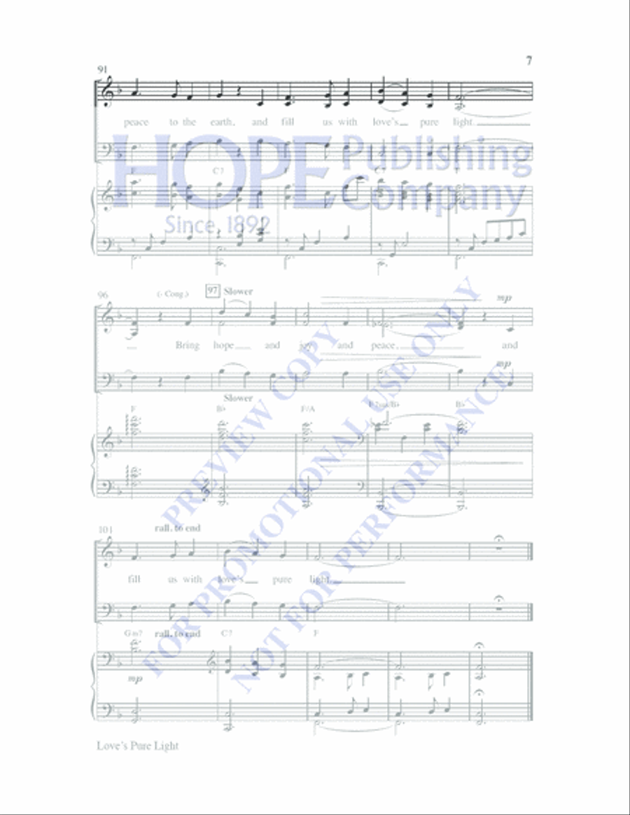 Love's Pure Light 3-Part scores gallery preview page 6